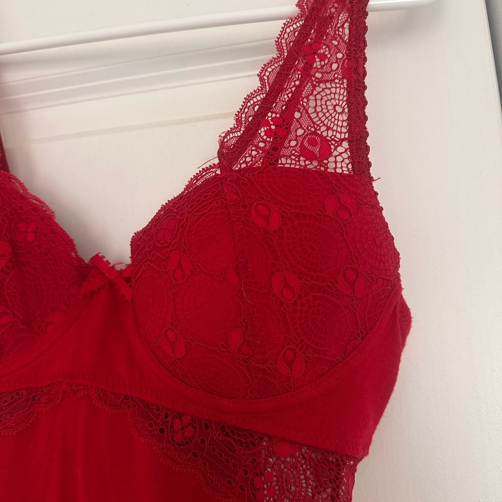 Jessica Simpson Red Lace Teddy - Picture 3 of 7